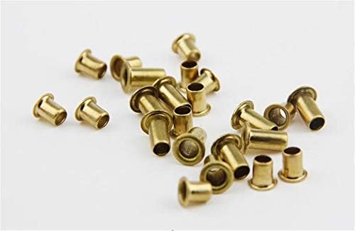 OCHOOS 1000PCS M2 NOTA DE BRILHA DE BRASS M2 Através do orifício Rivetes Hollow M22/3/4/5/6/7/8/8/9/10m