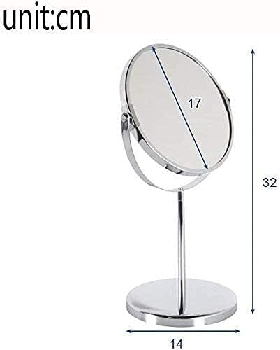 Espelho de maquiagem de kekeyang espelho de maquiagem, espelho de mesa de mesa espelho europeu espelho circular duplo de banheiro portátil espelho de vaidade da vaidade