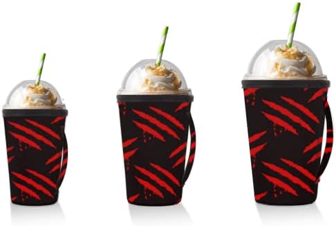 Halloween Spooky Pattern 20 Reutilable Iced Coffee Sleeve com manga de neoprene para refrigerante, café com leite,