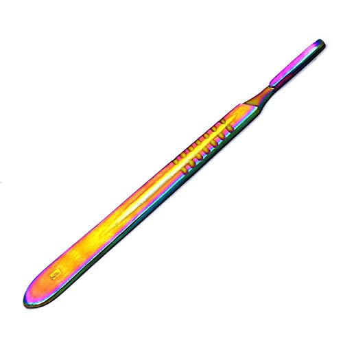 ODONTOMED2011® Multi Titanium Rainbow Color Scalpeld #4 - Aço inoxidável