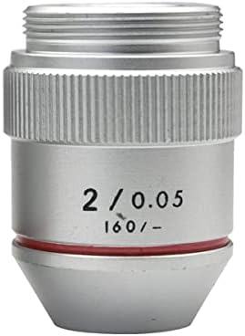 Kit de acessórios para microscópio para adultos 195 1x 2x rms achromatic 160 lente objetiva para microscópio biológico 1pc laboratória