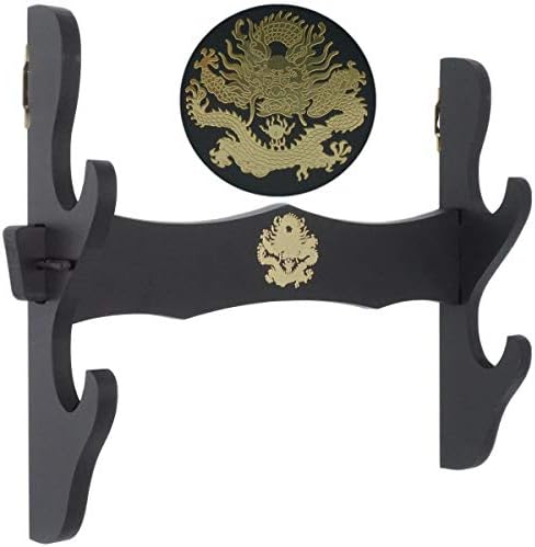 Eforlife Dragon Sword Suport de parede Monte samurai rack Katana Wakizashi Stand Stand Decorativo Cabineno de espada