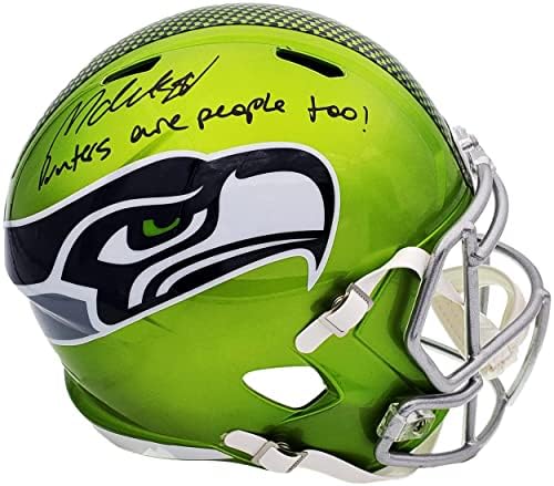Michael Dickson autografou Seattle Seahawks Flash Green Green Tamanho completo Réplica Capace