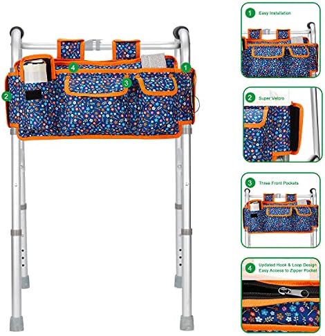 pacote de bolsas de Walker superecha, acessórios dobráveis ​​de acessórios de cesta de cesta para bolsa para scooters de cadeira de