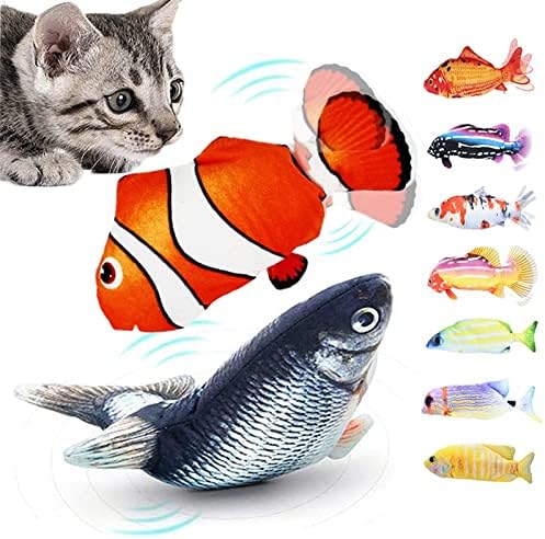 Toys de gato Toy Cat Toy Fish Charging Simulation Peixe Catnip Cat Pet Chew Bite Borda interativa Toys de gato Dropsehing