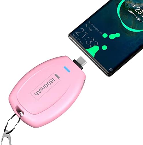 Mini carregador portátil de teclado para cápsulas de emergência do tipo C, 1600mAh, carregador de telefone portátil para o samsung