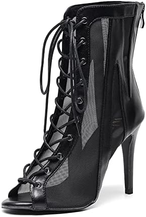 RUYBOZRY FENHERIR FILEDO ABRILENTE LATIN DANCE BOTAS LATIN SALSA LACE UP DANCE SAPATOS, QJW7235