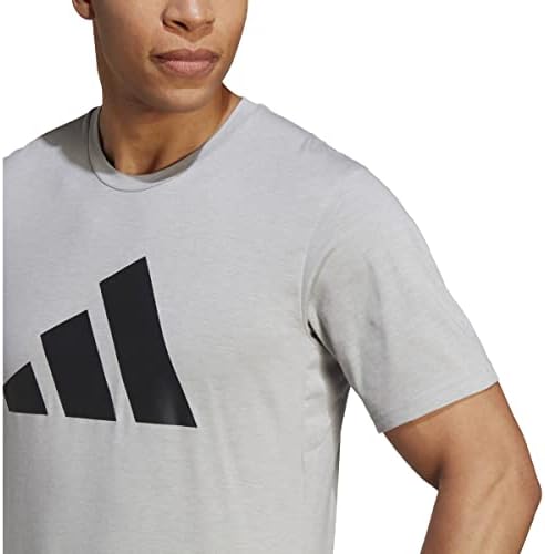 T-shirt de logotipo de treinamento masculino da adidas se sente pronta para o logotipo