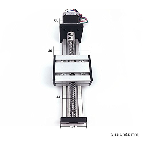 Dez alta 100 mm 3,94 polegadas comprimento do deslocamento, parafuso de bola Guia linear Slide Módulo RM1204 SFU1204 Com 23