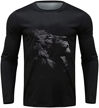 Xiloccer mass de manga comprida Henley camisetas homens camisetas de manga longa Crew pescoço camiseta casual de outono