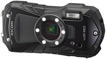 Ricoh WG-80 Orange Câmera Digital Câmera Digital Proférico à prova de choque à prova de congelamento com Pentax 39892 Controle remoto