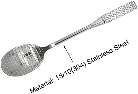 PINENJOY 2PCS 5,98 polegadas de longa colher de agitação com raquete de badminton forma 18/10 colher de sopa de aço inoxidável para
