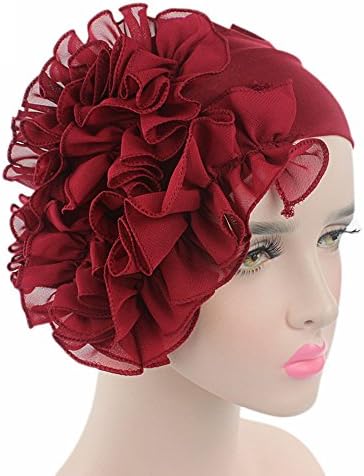 Enrole o lenço de flores de turbante, chapéu de cabeceira da cabeça feminina Cancer Baseball roupas fofas para mulheres