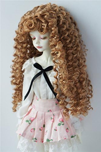 JD145 7-8 polegadas 1/4 MSD Longa Curling Soft Synthetic Mohair BJD Doll Wigs