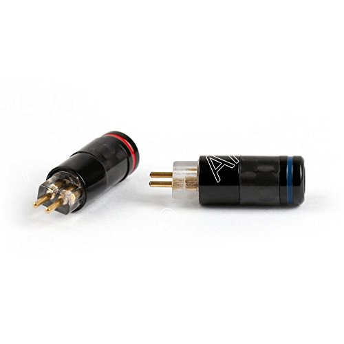 5Pair 0,78 mm Pins de fone de ouvido Pin para Westone UM3X W4R Conector de fibra de carbono preto