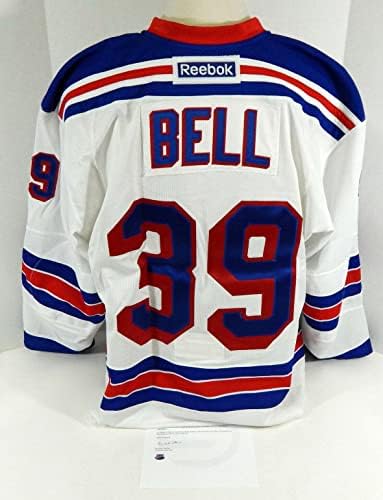 New York Rangers Joe Bell 39 Jogo emitiu White Jersey DP08991 - Jogo usado NHL Jerseys