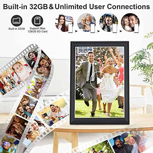 Holulo Wifi Digital Picture Frame, 11 Digital Photo Frame, 1920 x 1280 IPS FHD Touchscreen, 32 GB, Suporte MAX 128GB U-Disk e cartão