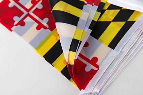 Bandeira do Estado de Maryland 100 pés, bandeira das bandeiras de galhets, decorações de festas para grande inauguração, decorações de festas ， bandeiras internas e externas, para eventos escolares, eventos esportivos, festival
