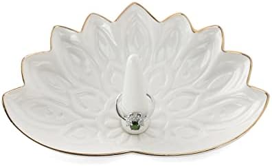 Ruimic Mandala Ring Seter, Lotus Jewelry Decorativo, Presentes de aniversário de aniversário para mulheres/meninas, Cerâmica