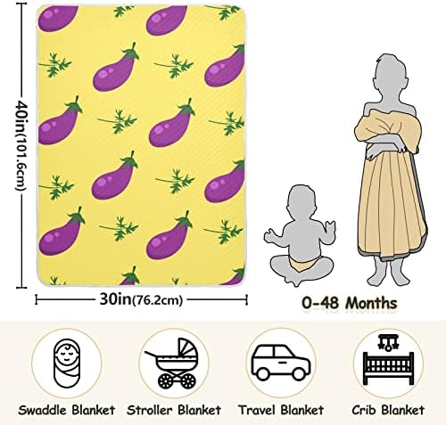 Cobertores de bebê de berinjela para meninos para meninos super macios, cobertores de criança para meninas, cobertor