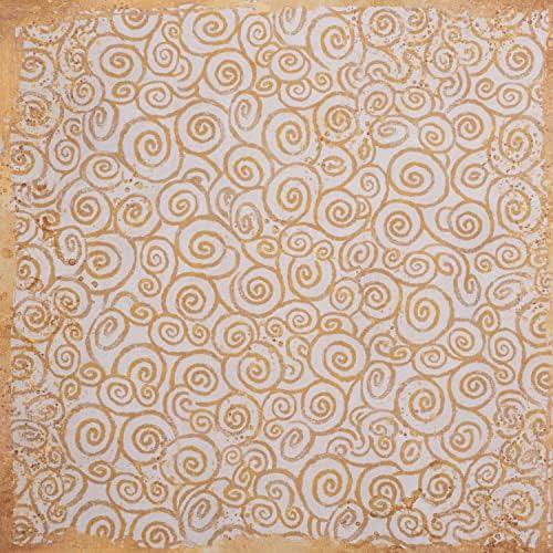 Stamperia Intl. Papada de papel Klimt 12x12 Papel de álbum de recortes de dupla face - 10 folhas de pacote de face dupla