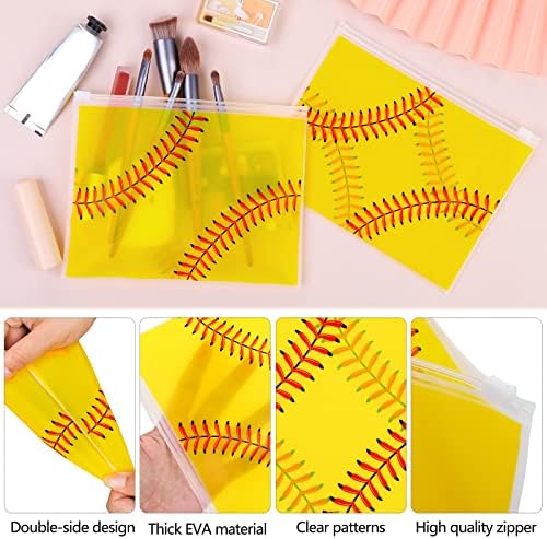 Mimind 70 Pacote bolsa de softball bolsa de maquiagem Bolsa de maquiagem a granel Sacos de softball de softball de
