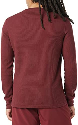 Essentials Men's Men's Compit de manga longa de manga comprida camisa Henley