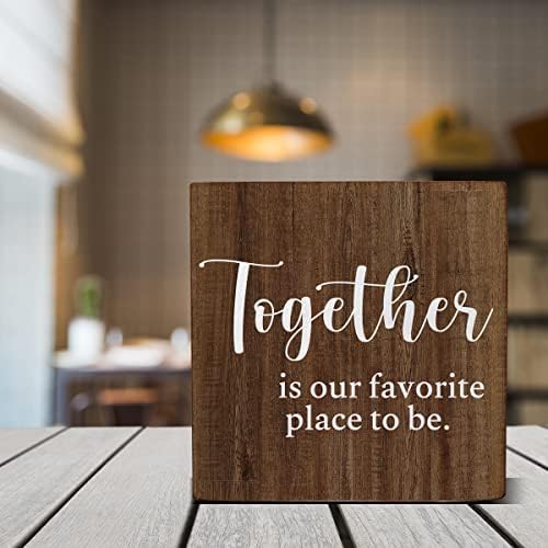 Juntos, é o nosso lugar favorito para ser a caixa de madeira de madeira, decoração de caixa de madeira para decoração