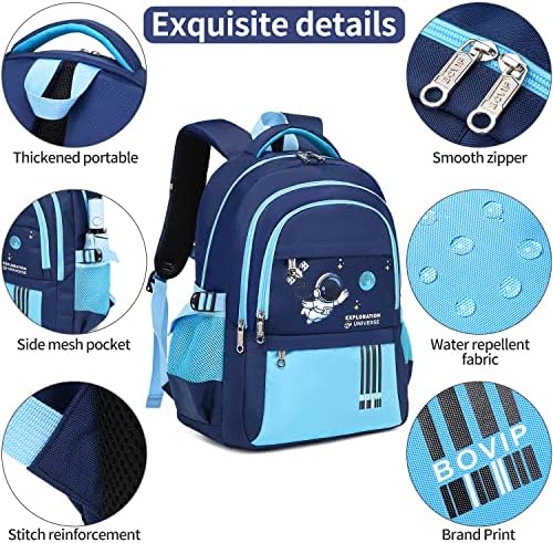 Mochila Bovip Kids Backpack Backpack da pré -escola leve para crianças meninas meninas azul