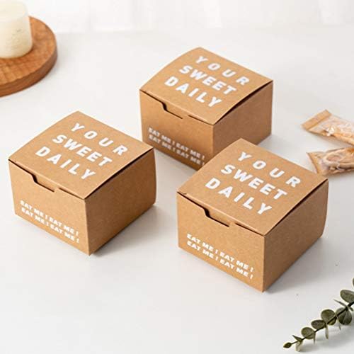 Presentes de frutas hemoton 10pcs caixas de biscoito Kraft Paper Cupcake Caixas de pastelaria pequenas caixas de embalagem