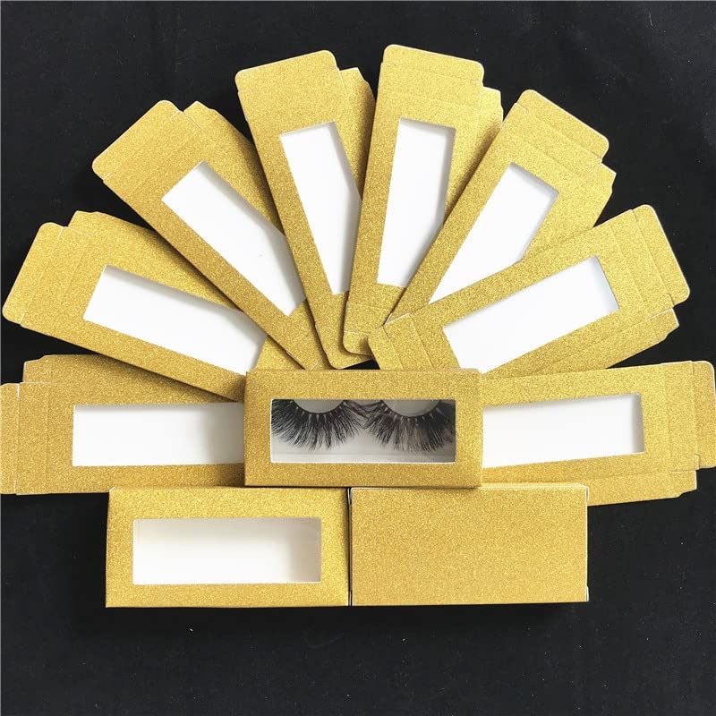 Caixa de embalagem de cílios falsos de papel 100pcs para caixas de lash de 25 mm Maquiagem de embalagem da caixa de