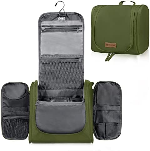 Bolsa de higiene pessoal Mulisoft para homens e mulheres, pendurando bolsa de higiene pessoal de viagem com grande capacidade e
