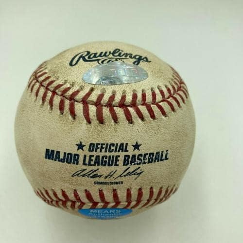 Historic Mariano Rivera Day Assinado Game Usado Baseball Mears & Steiner CoA - MLB Game autografado usado Baseballs