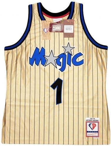 Orlando Magic Anfernee Penny Hardaway autografou Ouro autêntico Mitchell & Ness 1993-94 75º aniversário Hardwood Classic