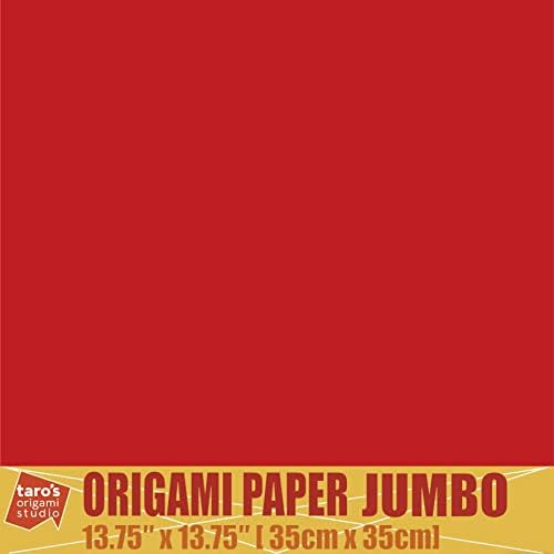 [Taro's Origami Studio] Tant Jumbo 13,75 polegadas de cor dupla de dupla folhas de 20 folhas para iniciantes para especialistas