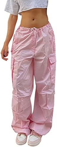Calças de carga reta de calças retas de tamanho grande de tamanho feminino