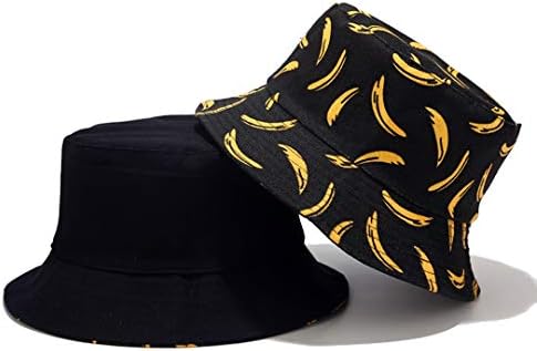 JoyLife Banana Print Bucket Hat Pattern Padrões de pescadores Chapé