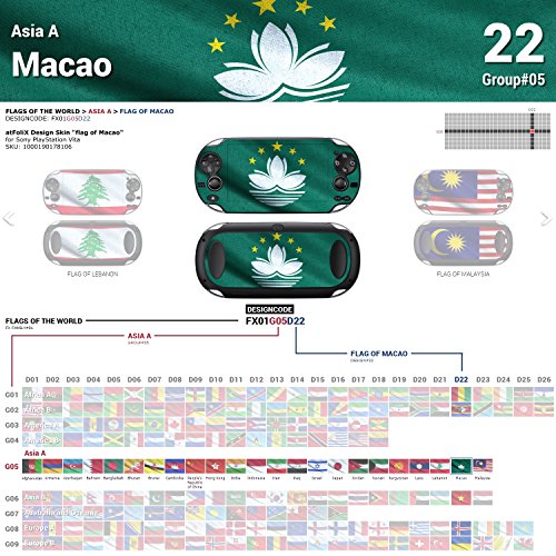 Sony PlayStation Vita Design Skin Sinalizador de decalque de macau para PlayStation Vita