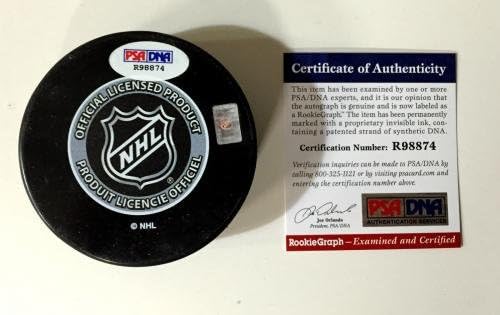 Dylan Strome assinado 2015 NHL Draft Puck PSA/DNA CoA ROOKIE R98874 - Pucks NHL autografados
