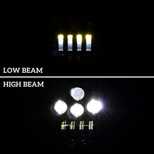 Farol de LED de Veisutor para Harley V-Rod, LED de projeção LED completa Lâmpada frontal da luz com alta viga baixa para
