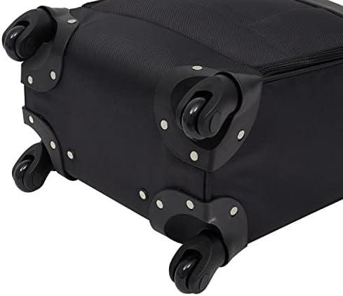 Bagagem giratória de 4 rodas Wrangler com porta USB lateral, carvão, devolução inferior de 15 polegadas