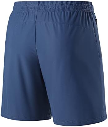 Shorts masculinos de filarola Quick Dry Athletic Shorts Cintura elástica com bolsos com zíper para academia, treino, caminhada