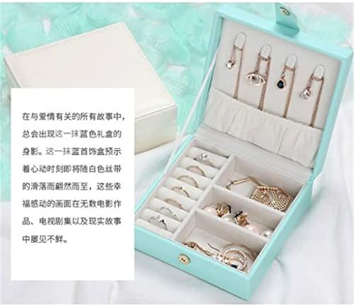 JJry Caixa de armazenamento de jóias de camada única, caixa de jóias portáteis criativas, brincos Brincos Rings Small Jewelry Box, (cor: B, tamanho w/b/como a imagem mostra
