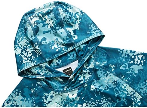 Faisox Fishing Hoodies para homens UPF50+ Proteção solar Camisa de pesca de manga longa de manga comprida