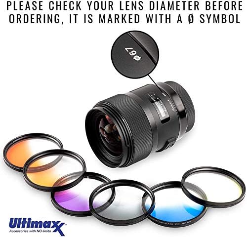 Ultimaxx 58mm Kit de acessório de filtro de lente com 58 mm com 58 mm 0,43x de lente de ampla ângulo/macro, conjuntos de filtros