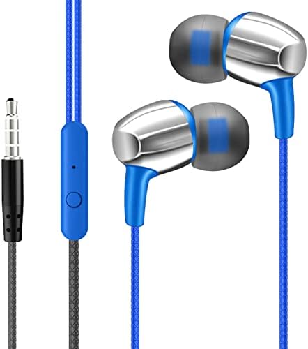 Fones de ouvido em fones de ouvido com fones de ouvido com fio de microfone de 3,5 mm para laptops iOS e Android Smartphones