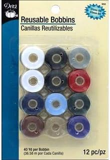 Dritz 950 Bobbins, classe 66, plástico pré-preenchido, cores básicas, branco