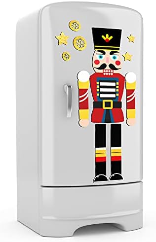 7 peças de natal de nutcracker ímãs de refrigerador de nozes decorações de natal decretações de noz -racha de nozes adesivos de geladeira