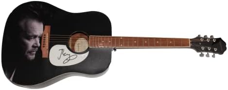 John Cougar Mellencamp assinou o Autograph Custom One of a Gind 1/1 Tamanho completo Gibson Epiphone Guitar Guitar BB com James Spence