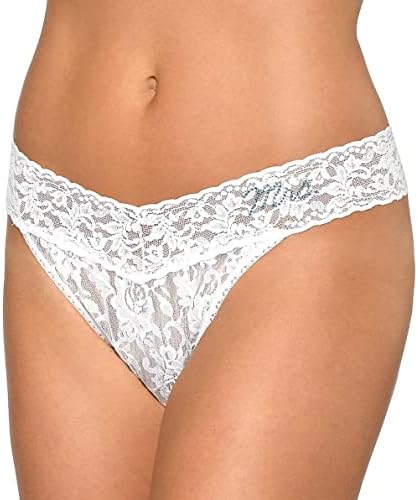 Hanky ​​Panky eu faço Rise Original Bridal White/Blue Thong